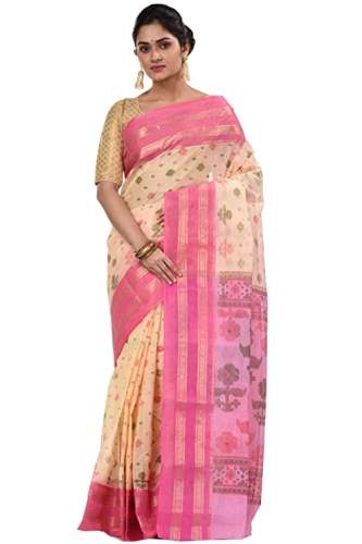 Buy DipDiya Brand Cotton Tant Saree At Wholesale by DipDiya