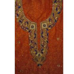 Fancy Heavy Neck Work Dress Material for Ladies 