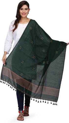 Buy Cotton Green Dupatta By The Weave Traveller by THE WEAVE TRAVELLER