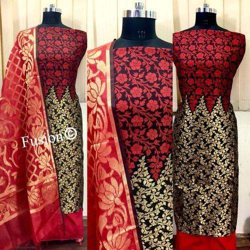 Wedding Wear Banarasi Ladies Dress Material  by Sai Creation