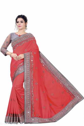 Buy Krutam Fashion Satin Silk Saree For Women by Krutam Fashion