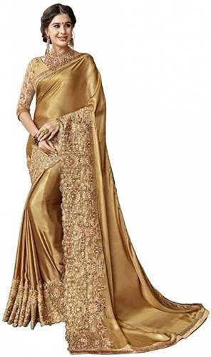 Buy Silk Embroidery Work Saree By Krutam Fashion by Krutam Fashion