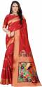 Buy Banarasi Poly Silk Saree By Om Shantam sarees 