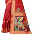 Buy Banarasi Poly Silk Saree By Om Shantam sarees  thumb 1