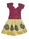 Get Mylooms Embroidered Pattupavada For Kids Girls