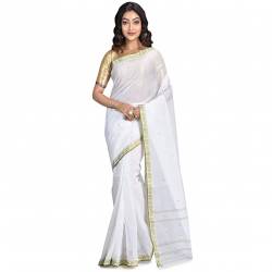 Buy Cotton Handloom Tant Saree By Raj Sarees