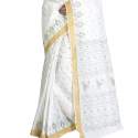 Buy White Baluchari Saree By Raj Sarees Brand thumb 2