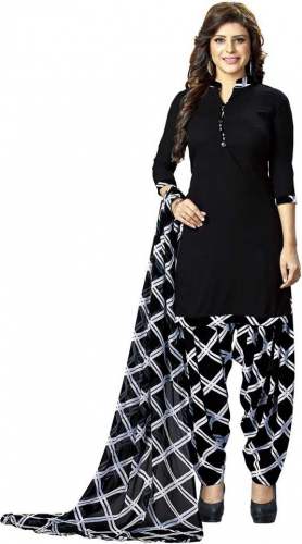 Buy Crepe Checkered Salwar Material By Jevi Prints
