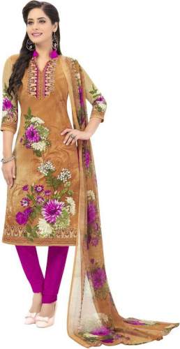 Buy Crepe Floral Dress Material By Jevi Prints by Jevi Prints