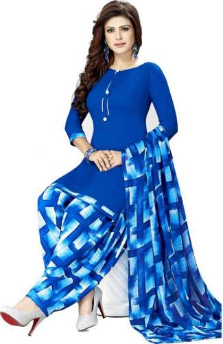 Buy Poly Crepe Print Dress Material By Jevi Prints
