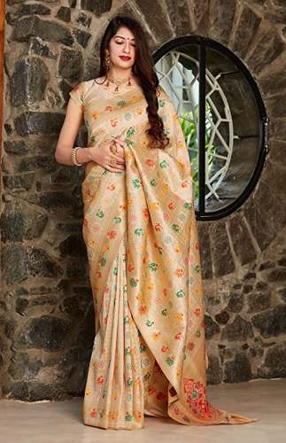 Get Banarasi Silk Saree By Aurima Brand by Aurima