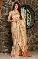 Get Banarasi Silk Saree By Aurima Brand