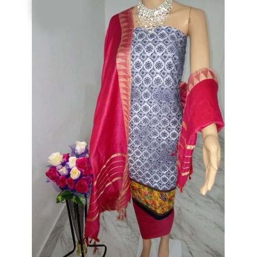 Block Printed Unstitched Salwar Suit
