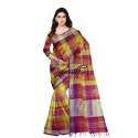 Checks Casual Wear Linen Sarees thumb 3