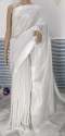 Ladies Stylish Tissue Linen Saree thumb 2
