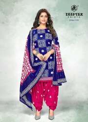 Regular Wear Cotton Patiala Dress Material 
