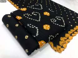 Satin Cotton Bandhani Dress Material Collection 