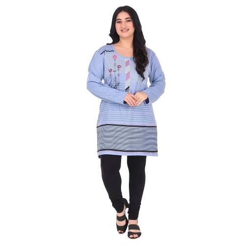 CUPID Women  Full Sleeves Cotton Long Top 
