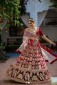 Heavy Zardoshi Work Bridal Velvet Lehenga  thumb 1