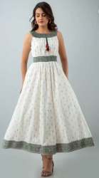  Women Printed Rayon Anarkali Kurta