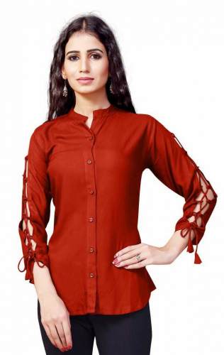 Buy Avisha Plain Red Top At Wholesale Price by Avisha