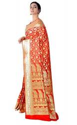 Buy HerClozet Banarasi Silk Saree For Women