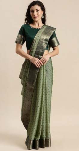 Designer Chiffon Woven Design Mysore Silk Saree by Soch Store