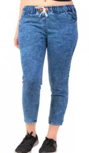 Jogger Fit Women Blue Jeans by Soch Store