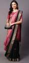 Mauve & Gold-Toned Silk Cotton Banarasi Saree