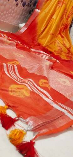  Casual Cotton Slub Sibori Print Saree