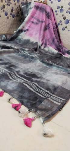 Ladies 6m Cotton Slub Slory Saree by Vishwanath Handloom