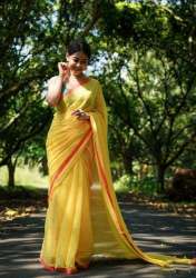 Ladies New Arrival Plain Cotton Saree