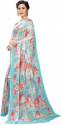 Buy Floral Print Georgette Saree By Fevinaa Brand thumb 1