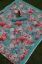 Buy Floral Print Georgette Saree By Fevinaa Brand thumb 3