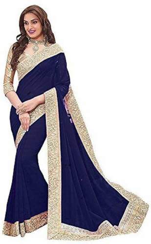 Buy Embroidery Chiffon Saree By AANZIA Brand by AANZIA