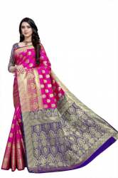 Get Kanjivaram Cotton Silk Saree By DC Brand