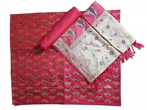 Buy Naveera Brand Banarasi Katan Dress Material by Naveera