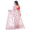 Buy Naveera White Cotton Banarasi Saree At Retail thumb 1
