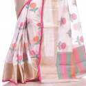 Buy Naveera White Cotton Banarasi Saree At Retail thumb 2