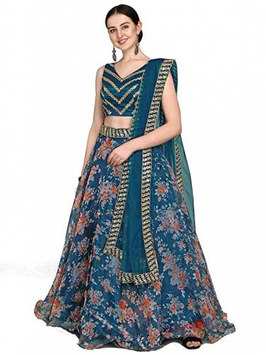 Buy Ethnic Yard Organza Lehenga Choli At Wholesale by Ethnic Yard