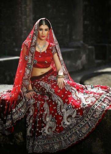 Red Embroidered Wedding wear Lehenga Choli  by Sangeet Fashion Hub