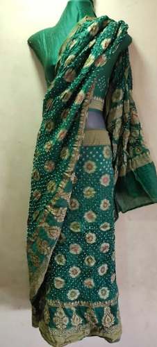 Gadwal Silk Bandhani Saree by N Y Bandhani Collection