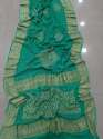 Pure Khaddi hand looms Georgette Banarasi Saree thumb 2