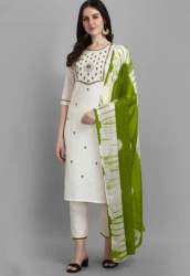 Beautiful White Kurti Pant Set by NAVLIK