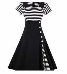 Designer Striped Fancy One Piece 