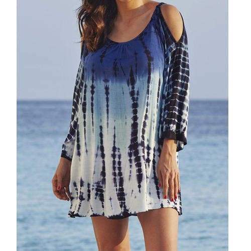 Shibori Print Fancy Shoulder Top 