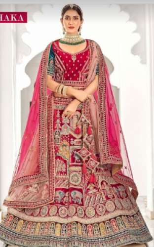 Red Bridal Lehenga for Ladies by Pangghat Fashion