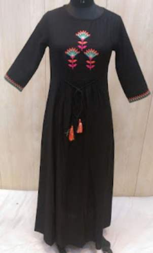 Long Gown Style Fancy Kurti at Wholesale Rate by Puppet House Of Kutch Art