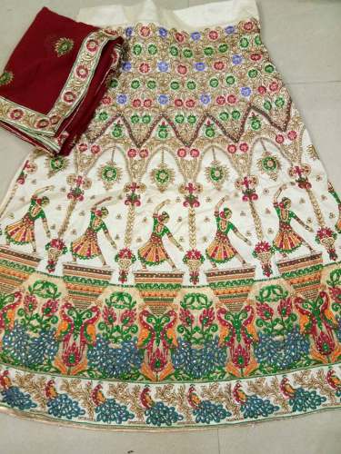 Heavy Embroidered Bridal Lehenga by Sajeeli Sarees