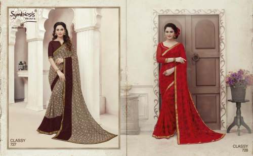 Regular wear Weightless Printed saree by Sajeeli Sarees